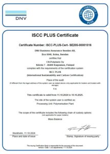 ISCC Plus certificate